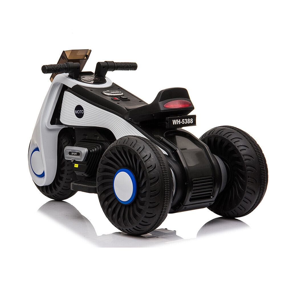 Electric Kids Ride On Motorbike with Training Wheels and MP3 Player - 12V Kids Electric Motorcycle