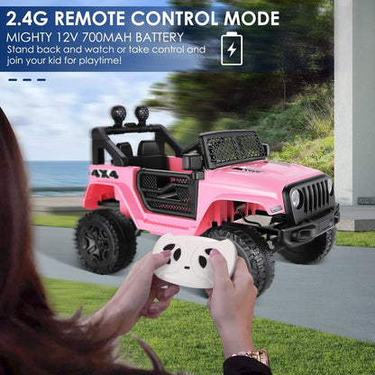 Electric Kids Ride-On SUV with 3-Speeds, MP3 Player, and Remote Control - 12V USA Edition