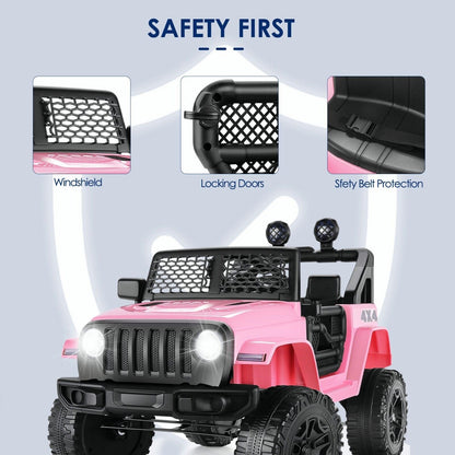 Electric Kids Ride-On SUV with 3-Speeds, MP3 Player, and Remote Control - 12V USA Edition