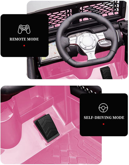 Electric Kids Ride-On Truck with Remote Control and LED Lights - 12V Battery Powered, 1-Seater