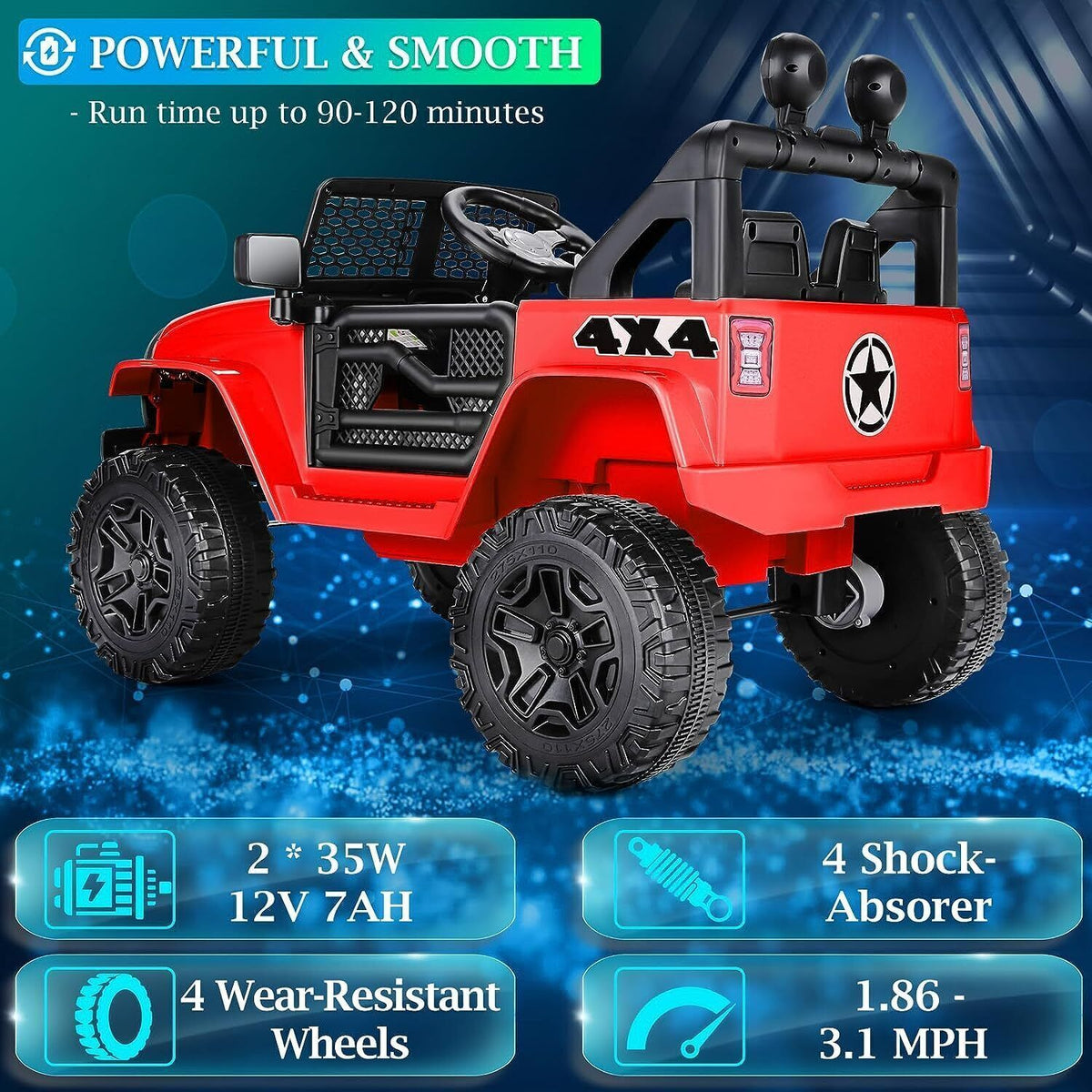 Electric Lamborghini Ride-On Car for Kids with Remote Control - 24/12V Truck Toy