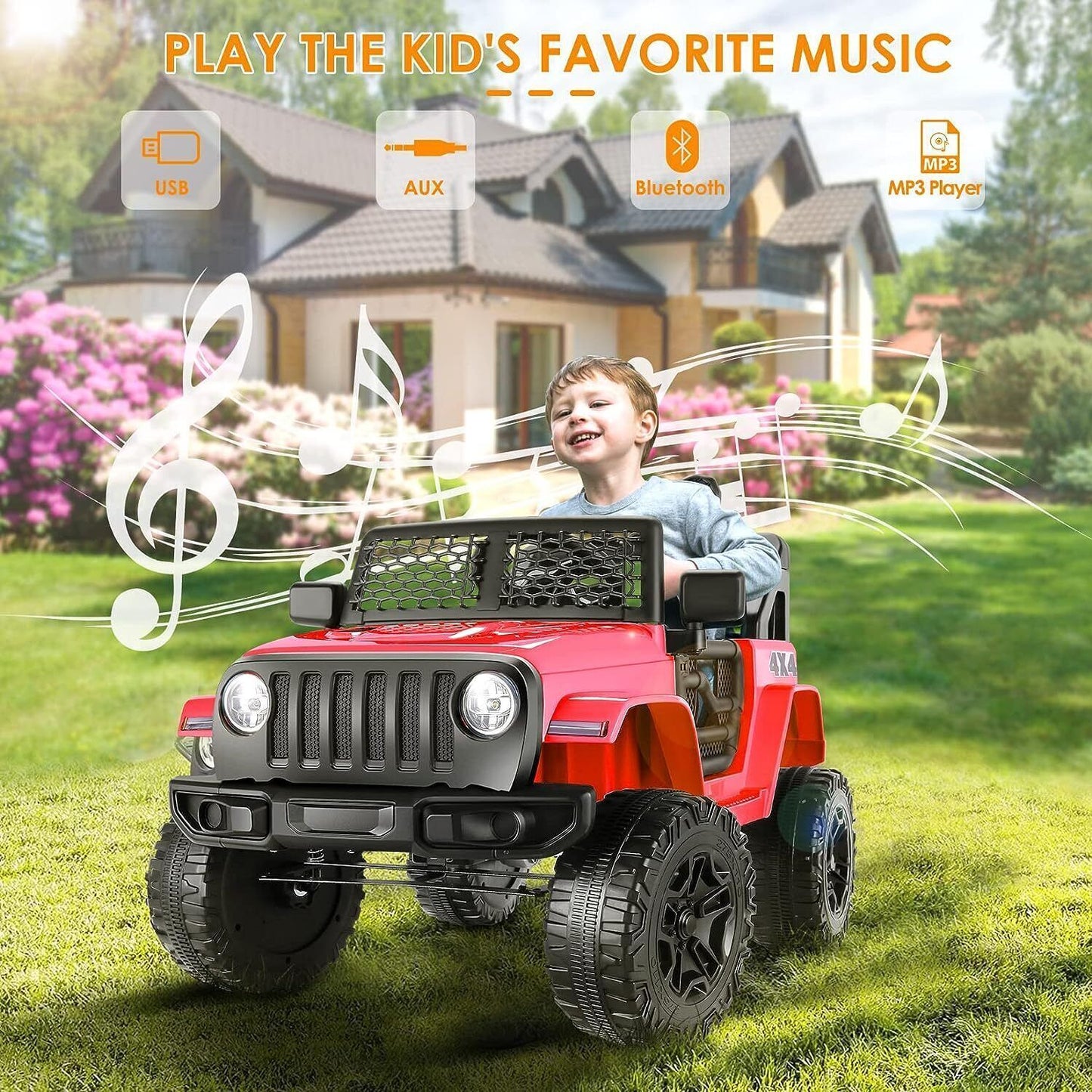 Electric Lamborghini Ride-On Car for Kids with Remote Control - 24/12V Truck Toy