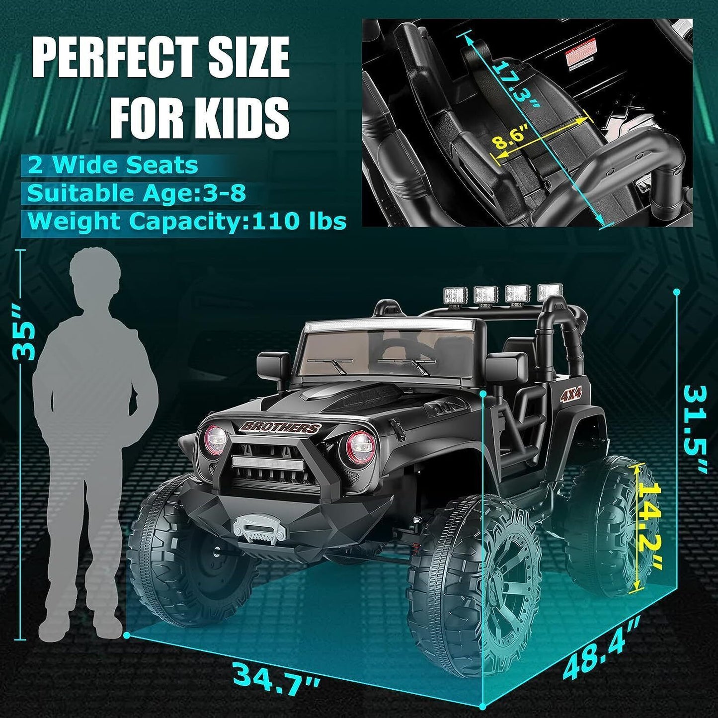 Electric Lamborghini Ride-On Car for Kids with Remote Control - 24/12V Truck Toy