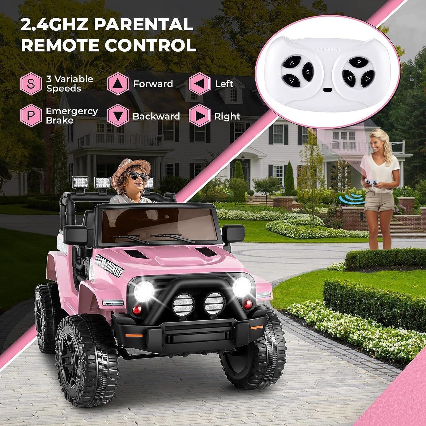 Electric Lamborghini Ride-On Car for Kids with Remote Control - 24/12V Truck Toy