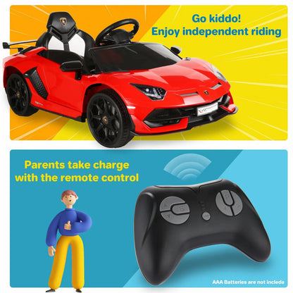 Kids Lamborghini Electric Ride-On Car with Remote Control - 24/12V Truck Design