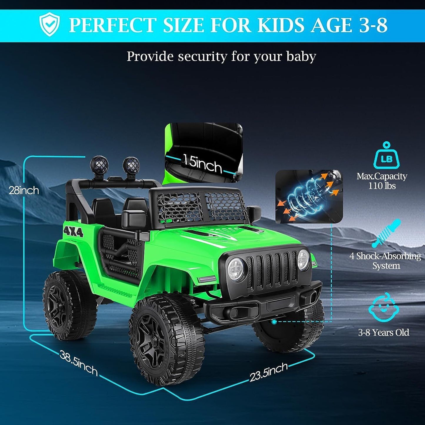 Remote Control Lamborghini Electric Car for Kids - 24/12V Ride-On Truck