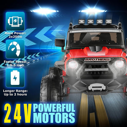 Remote Control Lamborghini Electric Car for Kids - 24/12V Ride-On Truck