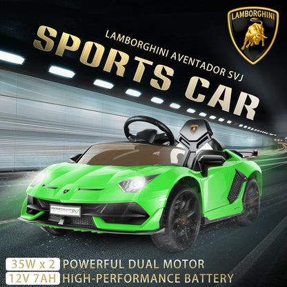 12V Licensed Lamborghini Aventador Electric Ride-On Sports Car for Kids