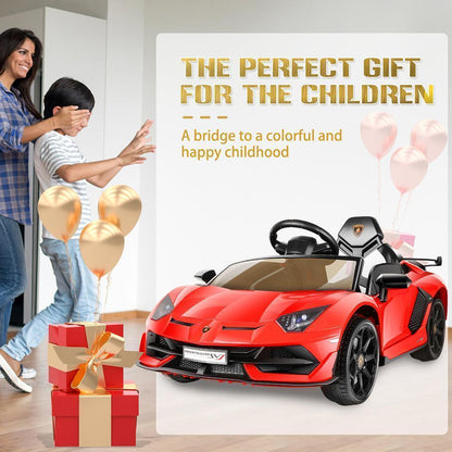 Licensed Lamborghini Electric Ride-On Car for Kids with Remote Control and AUX/USB