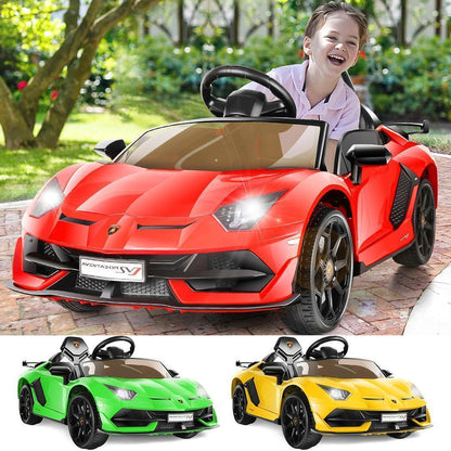 Licensed Lamborghini 12V Ride-On Car Toy with Parental Remote Control and 3 Speed Options