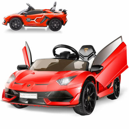 Electric Lamborghini Ride-On Car for Kids with Remote Control, LED Lights, and MP3 Player
