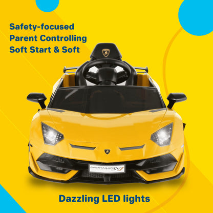 Electric Lamborghini Ride-On Car for Kids with Remote Control, MP3 and AUX - US Version