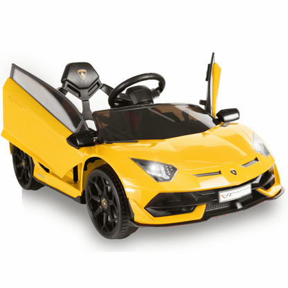 Electric Lamborghini Ride-On Car for Kids with Remote Control, MP3 Player, and 3-Speed Options