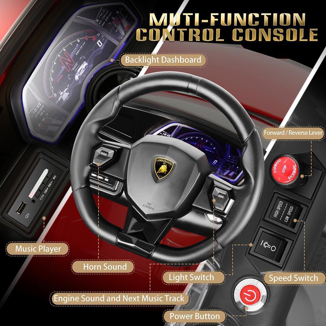 12V Licensed Lamborghini Electric Ride On Car for Kids with Remote Control and MP3 Player