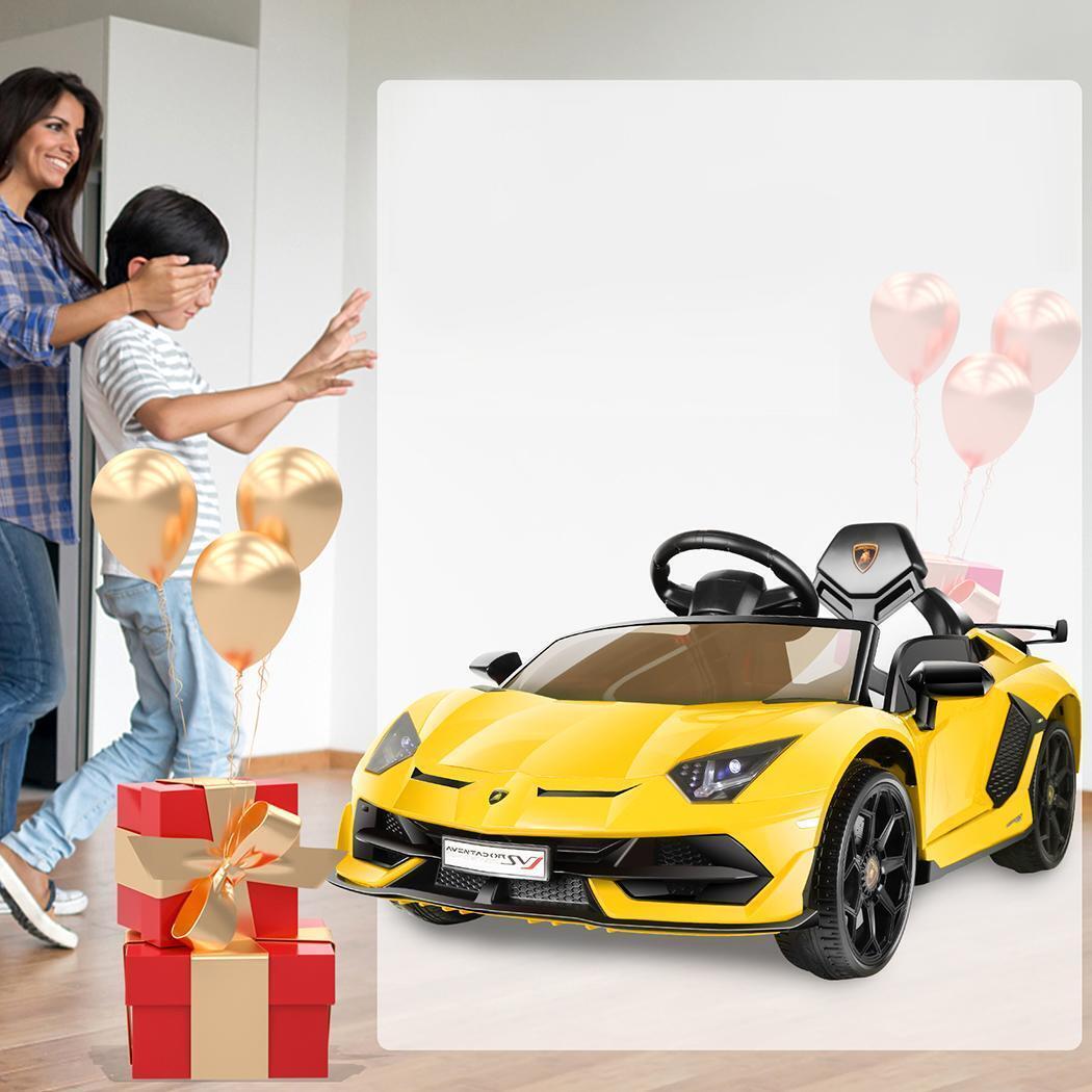 Licensed Lamborghini Aventador 12V Electric Ride-On Car with Remote Control for Kids - Perfect Gift!