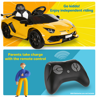 Electric Lamborghini Ride-On Car for Kids with Remote Control and MP3 Player - Perfect Gift for Kids