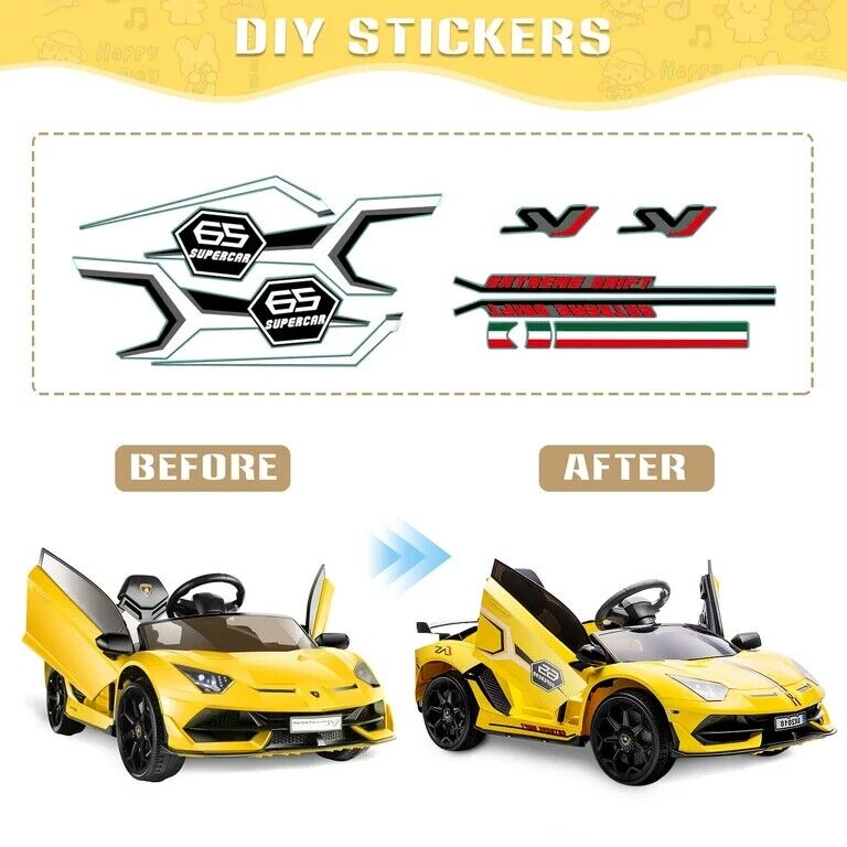 Electric Lamborghini Sian Ride On Car for Kids with Remote Control and MP3 Player - Perfect Gift for Kids!