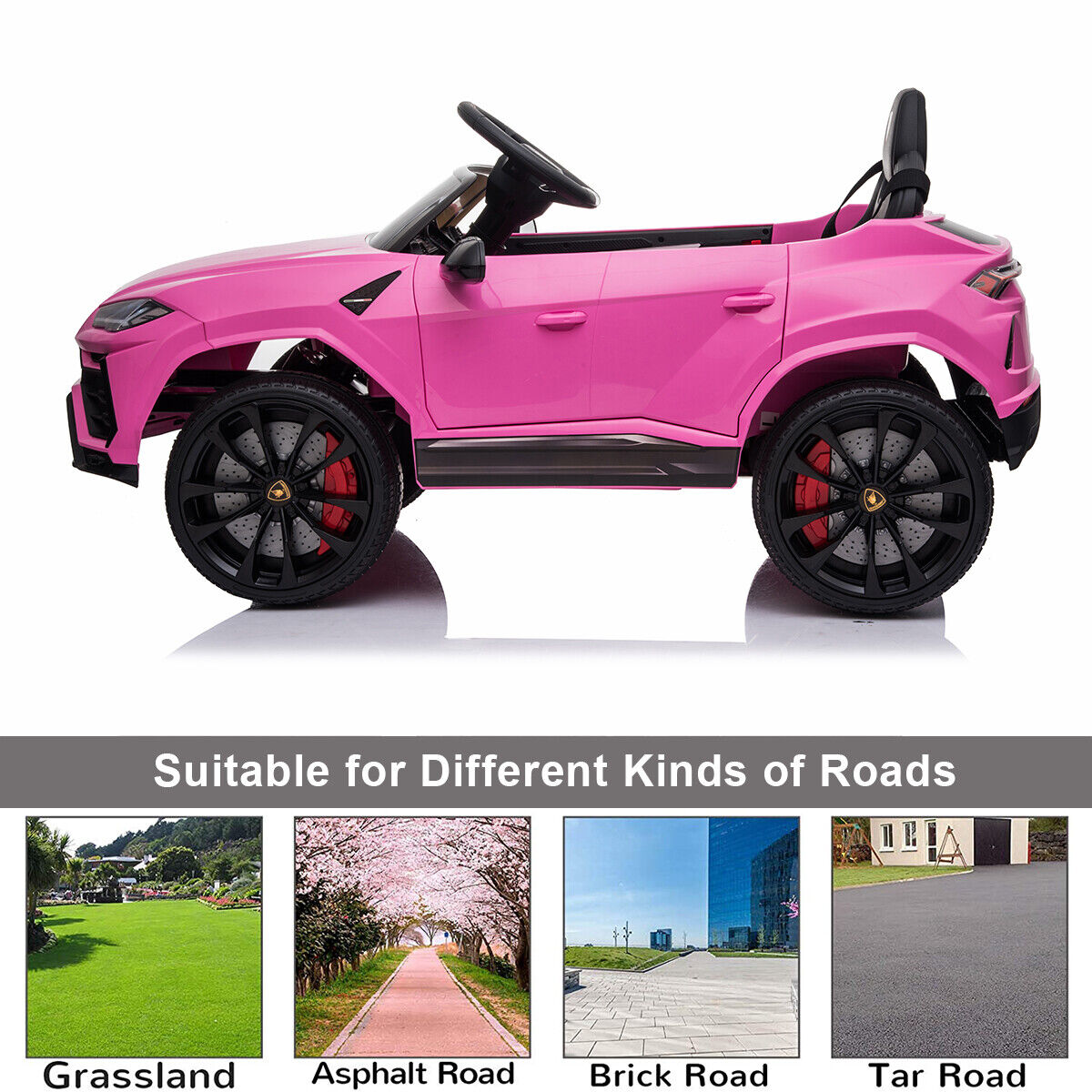 Electric Lamborghini Urus 12V Ride-On Car with Remote Control and MP3 Player for Kids