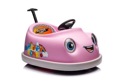 Electric Pink Bumper Car for Kids with Remote Control - 12V Toddler Vehicle