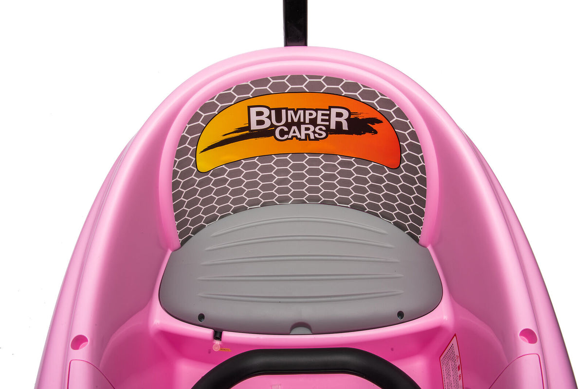 Electric Pink Bumper Car for Kids with Remote Control - 12V Toddler Vehicle