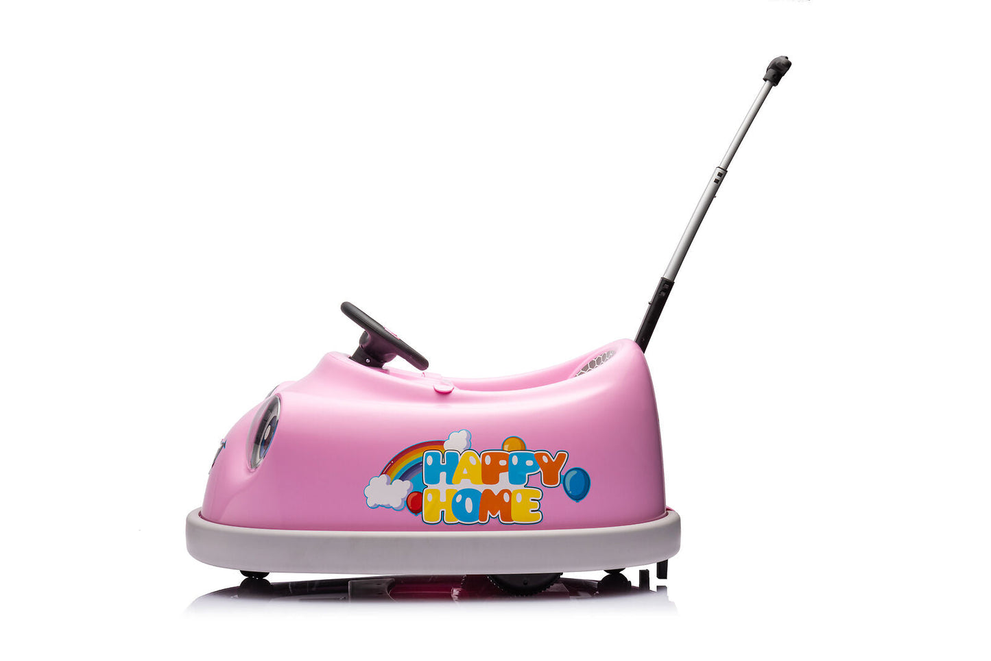 Electric Pink Bumper Car for Kids with Remote Control - 12V Toddler Vehicle