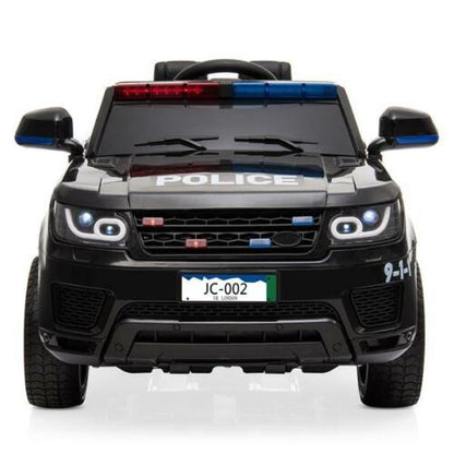 Electric Police SUV Ride-On Toy Car for Kids with 2 Speeds, Lights, Music, and Siren