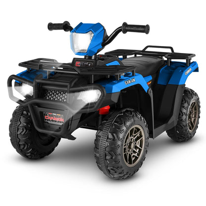 Electric Quad ATV Car for Kids with MP3 Music Player - 12V Battery Powered 4-Wheeler Truck