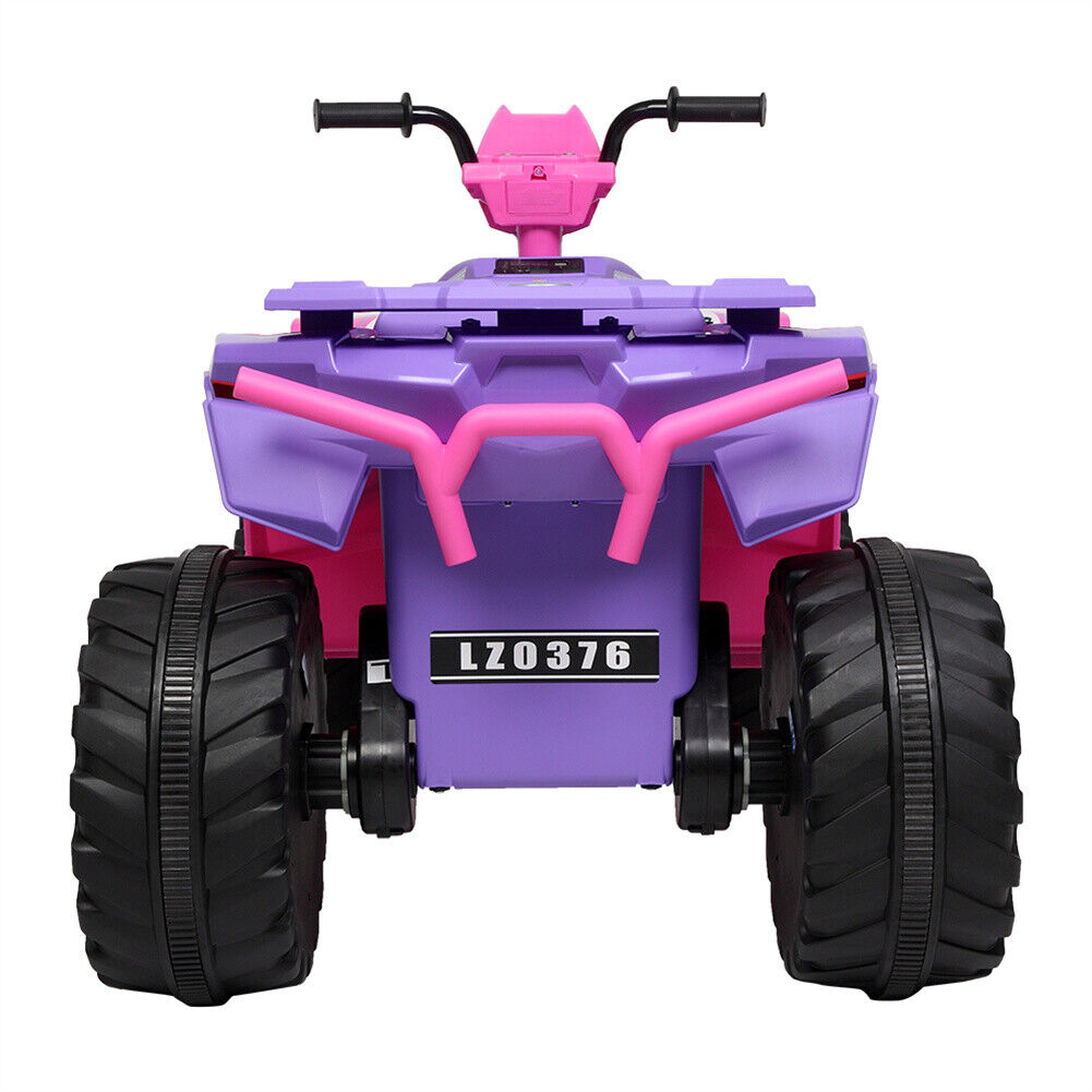 Electric Quad Car Toy for Kids with LED Headlights and Horn - 12V Ride-On ATV 4 Wheeler