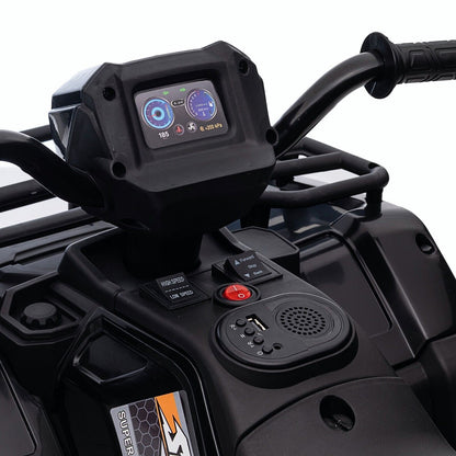 Electric Quad Ride-On Car for Kids with MP3 Music Player - 12V Battery Powered 4-Wheeler Truck