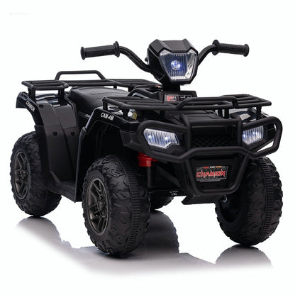 12V Battery Powered Kids Quad ATV Toy with LED Headlights