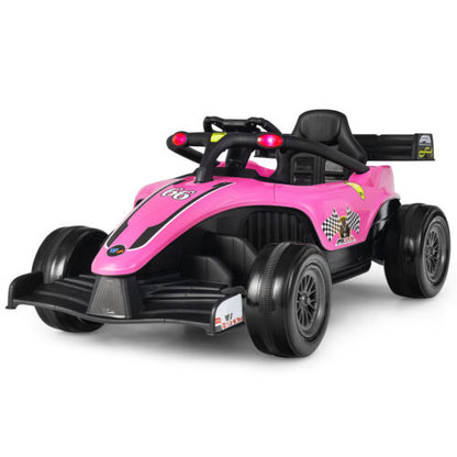 Electric Racing Truck for Kids with 2 Speeds, Remote Control, MP3 Player, and Lights - 12V