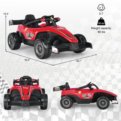 Electric Racing Truck for Kids with 2 Speeds, Remote Control, MP3 Player, and Lights - 12V