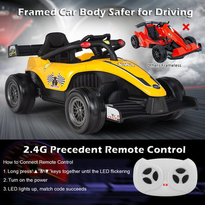 Electric Racing Truck for Kids with 2 Speeds, Remote Control, MP3 Player, and Lights - 12V