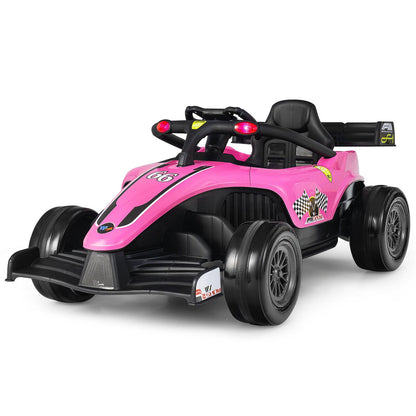 Electric Racing Truck for Kids with Remote Control, MP3 Player, and Lights - Pink (12V)