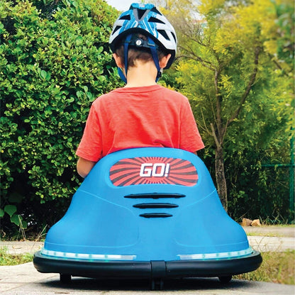 Electric RC Kids Bumper Car with Light and Music - Blue La... by The Bubble Factory