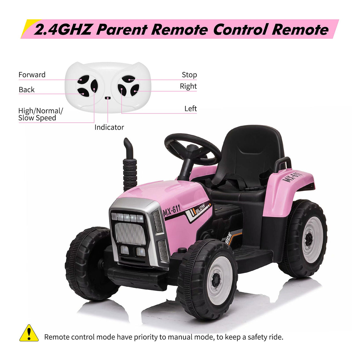 Electric Remote Control Ride-On Car for Kids Ages 3-6