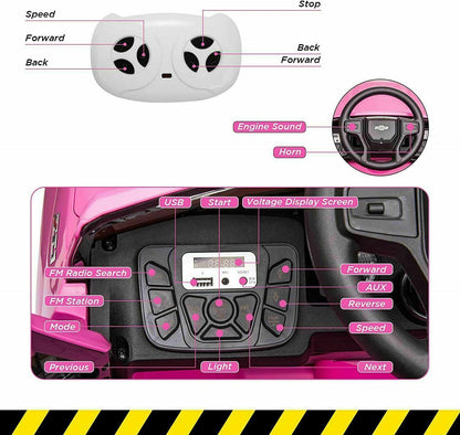 Electric Remote Control Ride On Truck for Kids with LED Lights - Perfect Gift for Fun Playtime