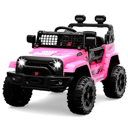 Electric Kids Ride-On Jeep SUV with 2 Speeds, Remote Control, LED Lights, and Music