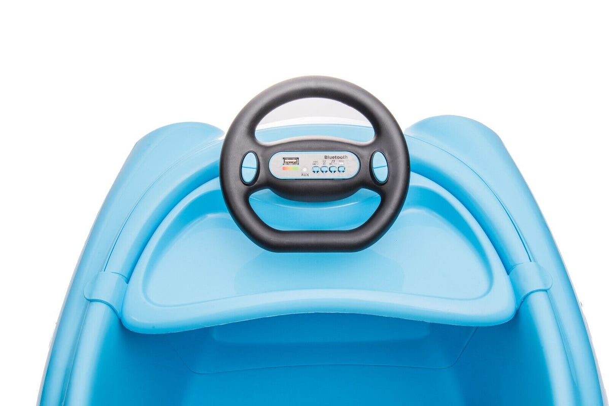 Electric Ride-On Car for Kids Ages 1-6 with Dual 12V Motors and Pushrod Steering