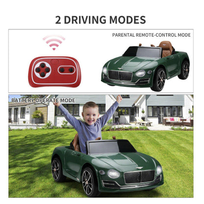 Electric Ride-On Car for Kids Ages 2-8 with Parental Remote Control - Green
