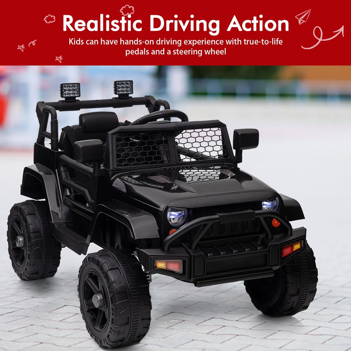 Electric Ride-On Car for Kids Ages 3-8: The Perfect Toy Truck for Young Drivers!