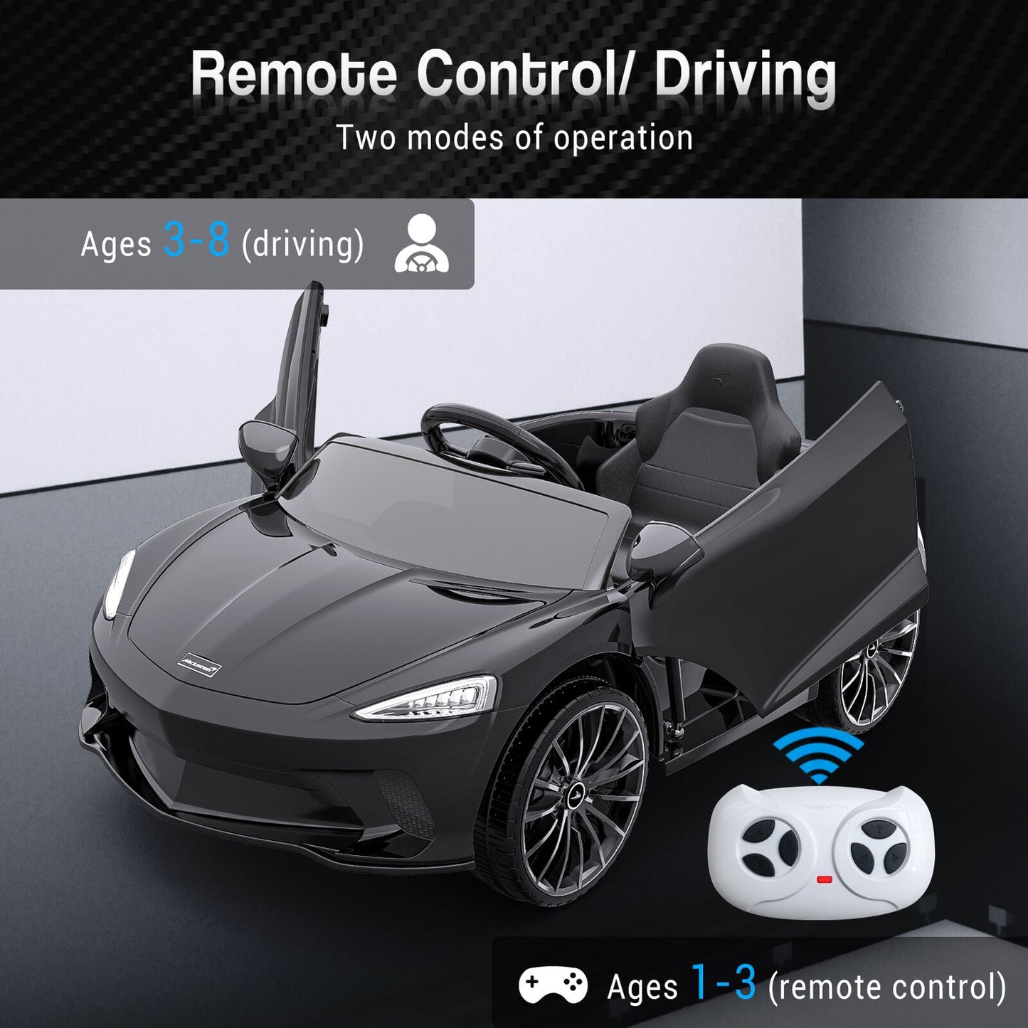 Electric Ride-On Car for Kids with 2 Speeds and Parental Remote Control - Perfect Children's Gift