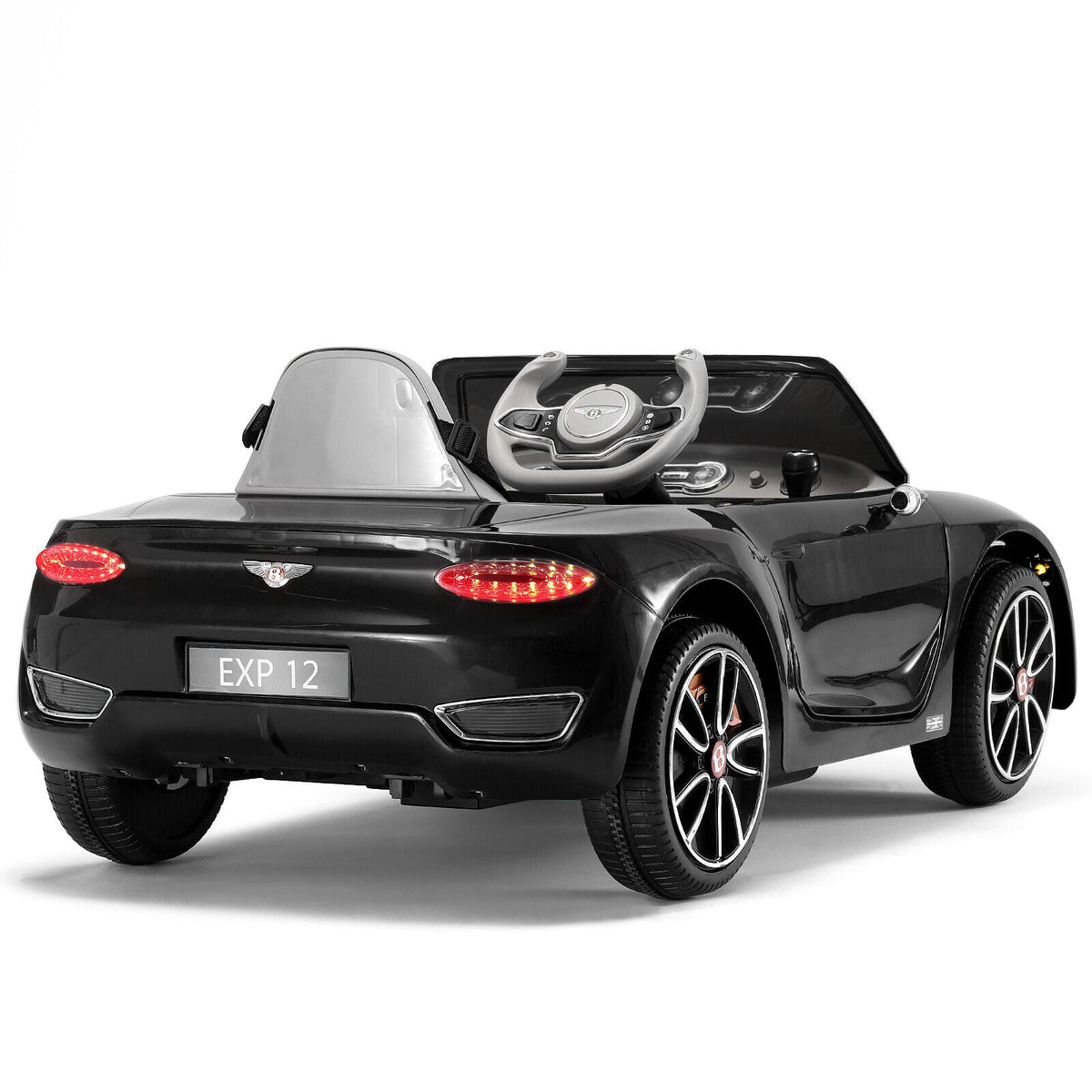 Electric Ride-On Car for Kids with 2 Speeds, Remote Control, and LED Lights - Officially Licensed by Bentley