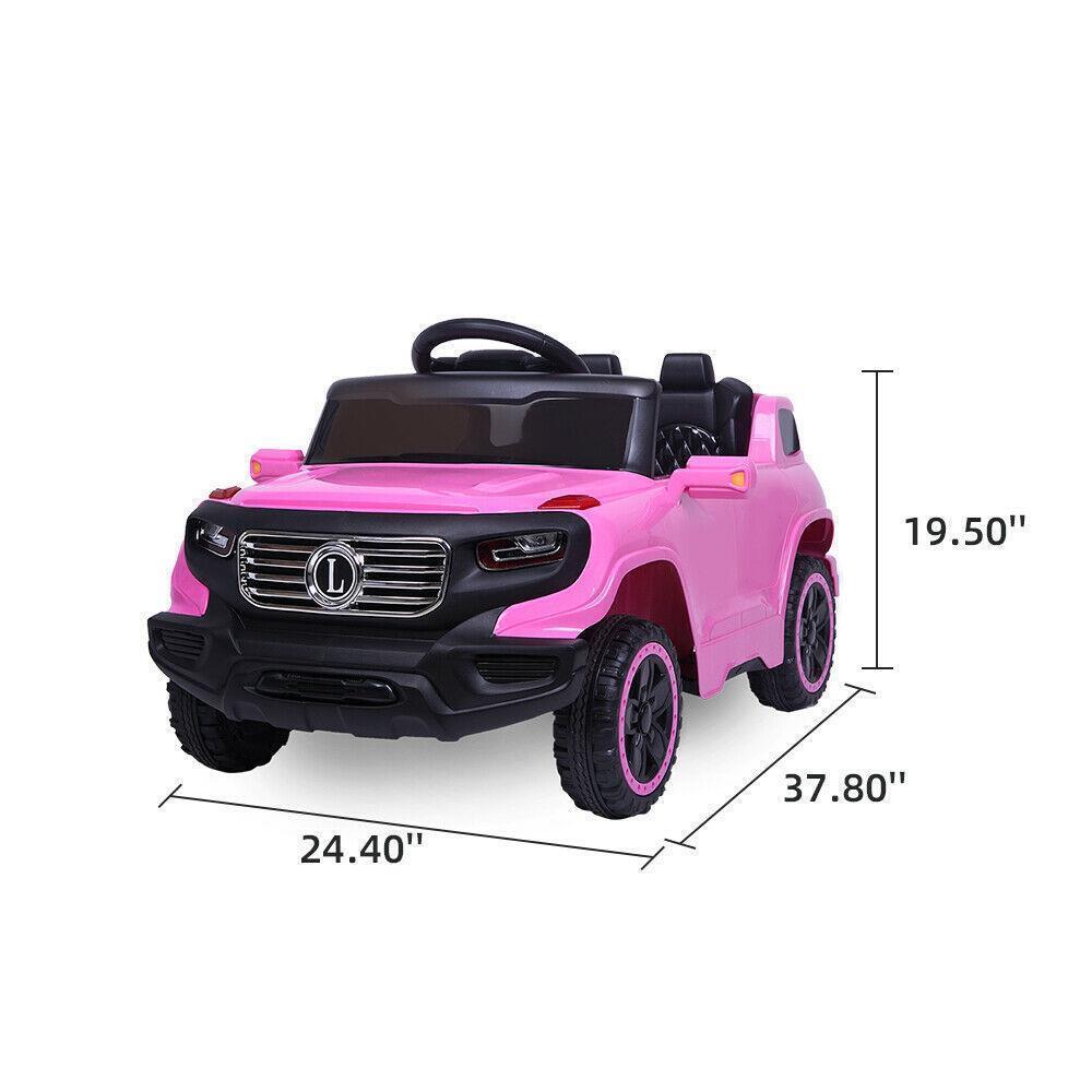 Electric Ride-On Car for Kids with 3 Speed Modes and Remote Control - Pink