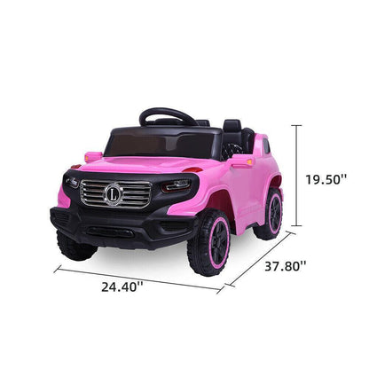 Electric Ride-On Car for Kids with 3 Speed Modes and Remote Control - Pink