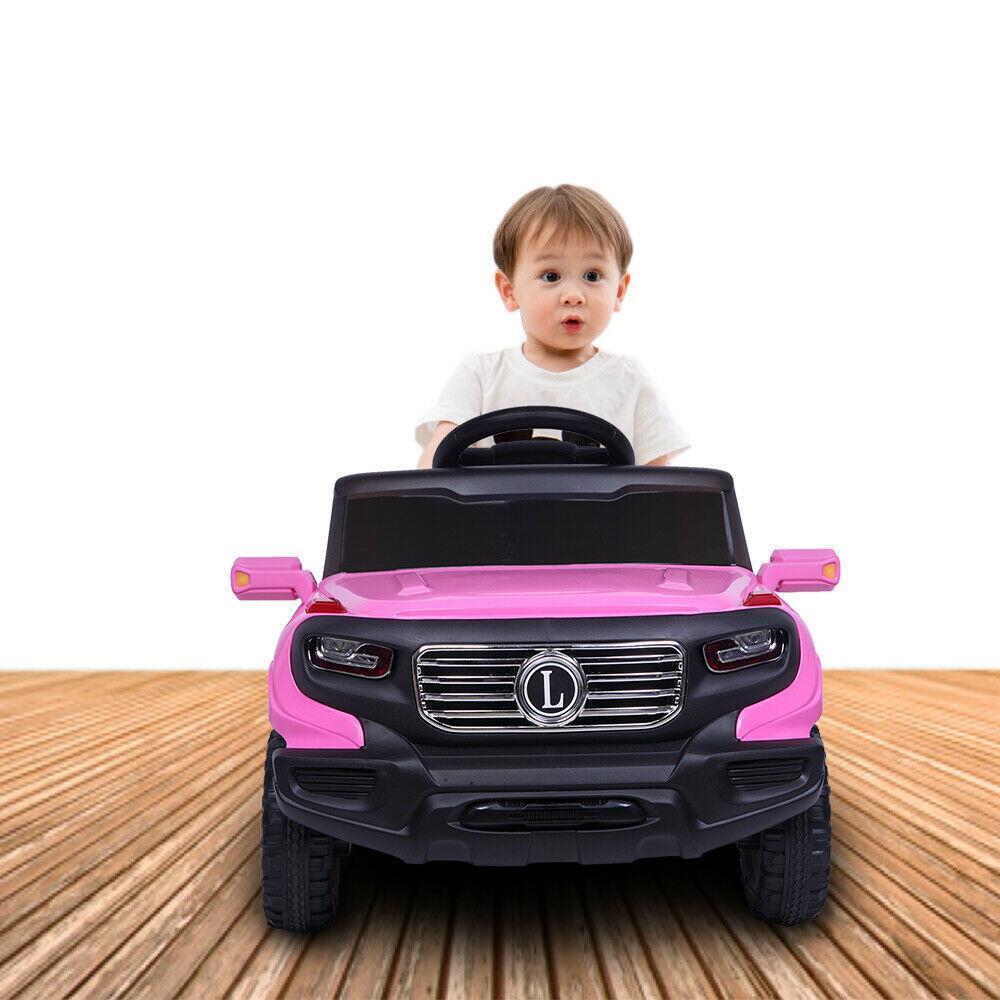 Electric Ride-On Car for Kids with 3 Speed Modes and Remote Control - Pink