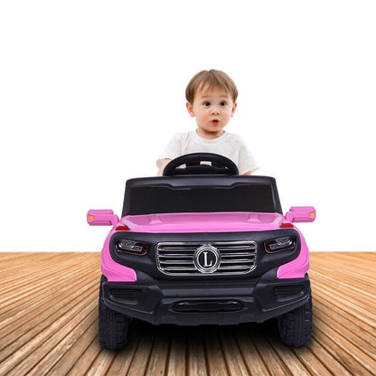Electric Ride-On Car for Kids with 3 Speed Modes and Remote Control - Pink