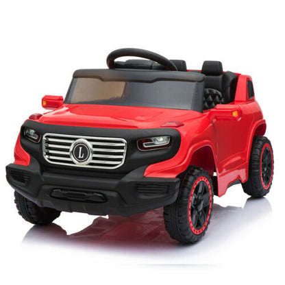 Electric Ride-On Car for Kids with 3 Speeds, Music Player, and Remote Control - Red