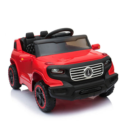 Electric Ride-On Car for Kids with 3 Speeds, Music Player, and Remote Control - Red