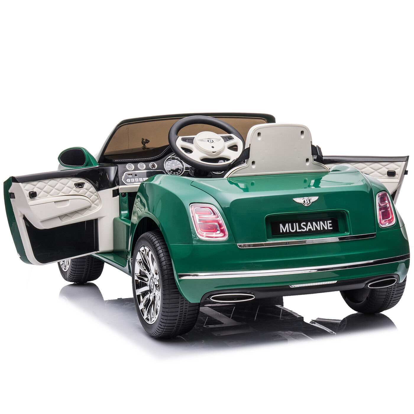 Electric Ride-On Car for Kids with LED Headlights and 2 Speed Options